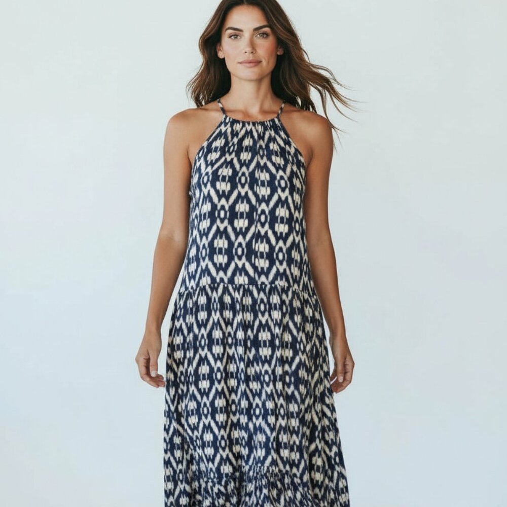 Old Navy Girls Summer Dress Blue White